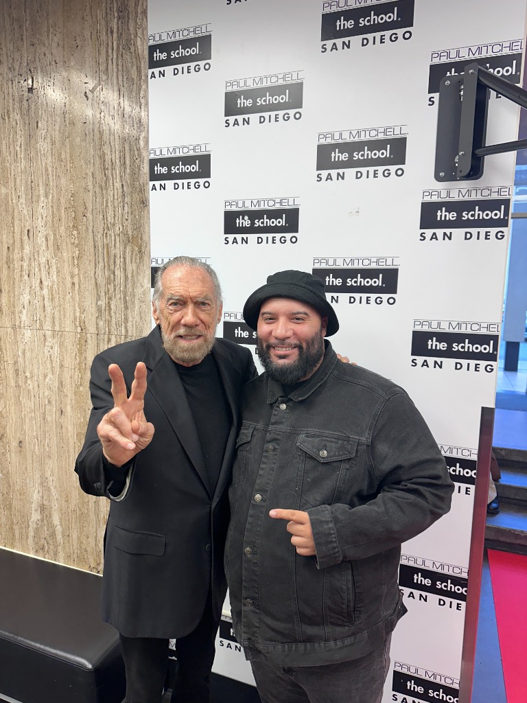 Sandro with John Paul DeJoria — Paul Mitchell Founder